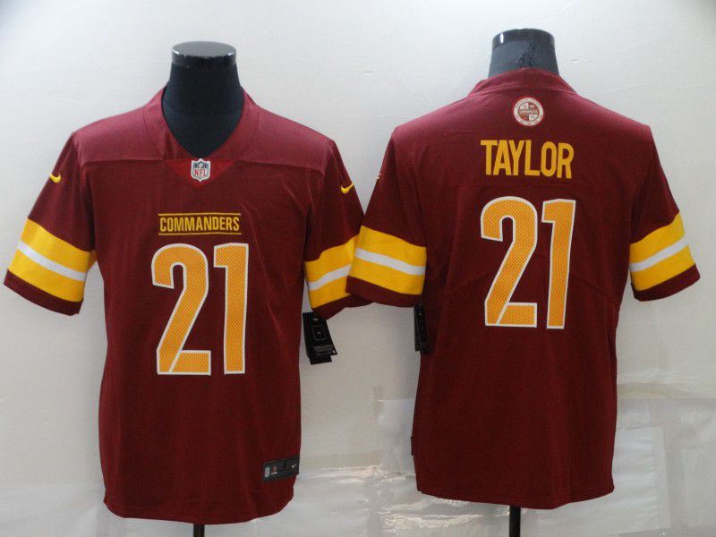 Men Washington Redskins 21 Taylor Red 2022 Nike Limited Vapor Untouchable NFL Jersey